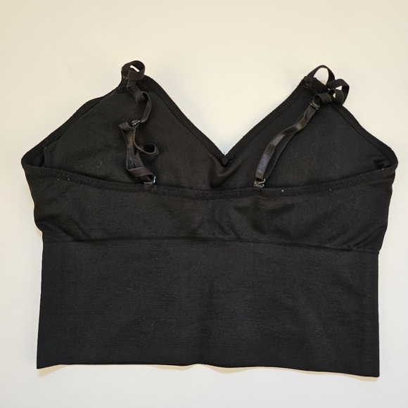 Set of black and nylon elastane blend seamless training sports bra size S US - Picture 6 of 6